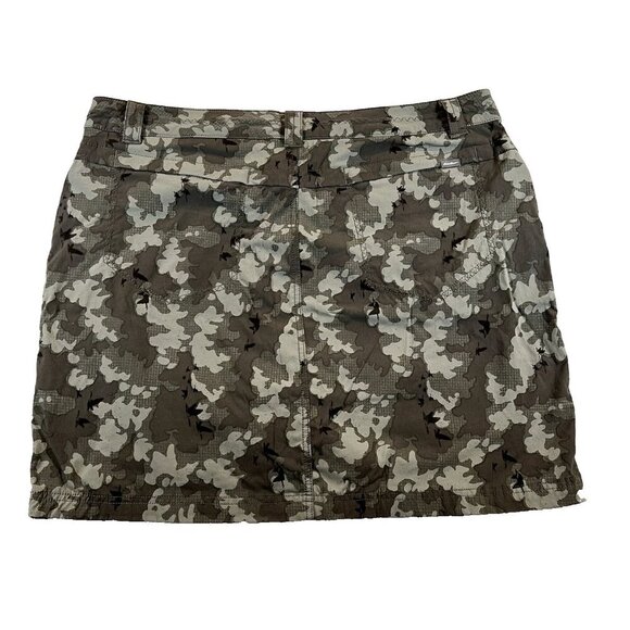Eddie Bauer Adventurer‎ Skort Skirt Green Camo Womens Size 14 Pockets - Picture 2 of 10